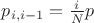 $p_{i,i-1}=\frac{i}{N}p$
