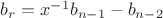 $b_r=x^{-1}b_{n-1}-b_{n-2}$
