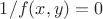 $1/f(x,y)=0$