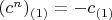 $(c^n)_ {(1)} = -c_{(1)}$