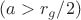 $(a > r_g / 2)$