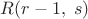 $R(r-1,\;s)$
