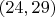 $ (24,29)$