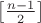 \left[\frac{n-1}2\right]