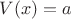 $V(x)=a$