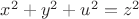 $x^2+y^2+u^2=z^2$