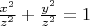 $  \frac{{{x^2}}}{{{z^2}}} + \frac{{{y^2}}}{{{z^2}}} = 1 \hfill \\$