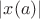 $|x(a)|$ $|x(a)|$