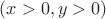 $( x>0, y>0 )$