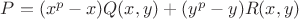$P=(x^p-x)Q(x,y)+(y^p-y)R(x,y)$