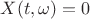 $X(t,\omega) = 0$