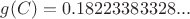 $g(C)=0.18223383328...$