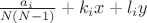 $\frac{a_i}{N(N-1)}+k_ix+l_iy$