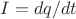 $I = dq/dt$