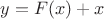 $y = F(x) + x$