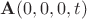$\mathbf A(0,0,0,t)$