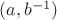 $(a,b^{-1})$