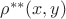 $\rho^{**}(x,y)$