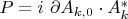 $P=i\ \partial A_{k,0}\cdot A^*_k$