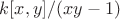 $k[x,y]/(xy-1)$