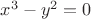 $x^3-y^2=0$
