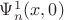$\Psi^1_n(x,0)$