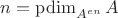 $n = \operatorname{pdim}_{A^{en}} A$