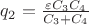 $q_2=\frac{\varepsilon C_3C_4}{C_3+C_4}$