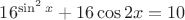 $16^{\sin^2{x}}+16\cos{2x}=10$