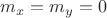 $m_x=m_y=0$ $m_x=m_y=0$