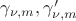 $\gamma_{\nu,m}, \gamma'_{\nu,m}$