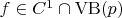 $f\in C^1\cap\mathrm{VB}(p)$