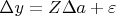 $\Delta y=Z\Delta a+\varepsilon$