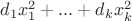 $d_1x_1^2+...+d_kx_k^2$