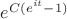 $e^{C(e^{it}-1)}$