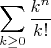 $$\sum_{k\ge 0}\frac{k^n}{k!}$$