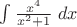 $\int \frac{x^{4}}{x^{2}+1} \ dx$