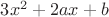 $3x^2+2ax+b$