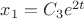 $x_1=C_3e^{2t}$