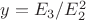 $y = E_3 / E_2^2$