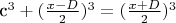 c^3 + (\frac{x - D}{2})^3 = (\frac{x + D}{2})^3