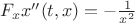 $F_xx''(t,x) = -\frac{1}{x^2}$