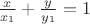 $\frac{x}{x_1}+\frac{y}{y_1}=1$