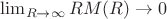 $\lim_{R\to\infty} RM(R)\to 0$