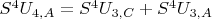 $S^4U_{4,A}=S^4U_{3,C}+S^4U_{3,A}$
