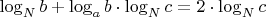 $\log_Nb + \log_ab \cdot \log_Nc=2\cdot\log_Nc$