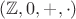 $(\mathbb Z, 0, +, \cdot)$