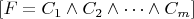 $[
F = C_1 \wedge C_2 \wedge \dots \wedge C_m
]
$