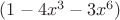 $(1-4x^3-3x^6)$
