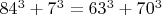 $84^3+7^3=63^3+70^3$